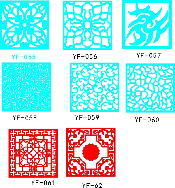 镂空装饰镂空隔断雕刻矢量CDR372