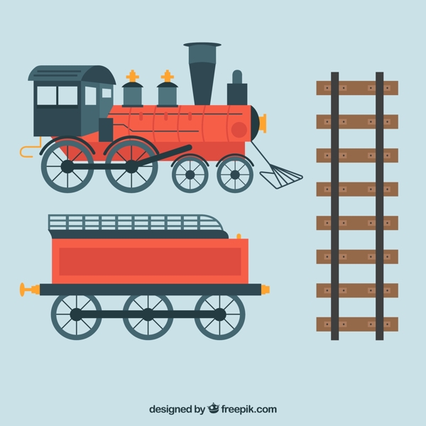 蒸汽火车和轨道