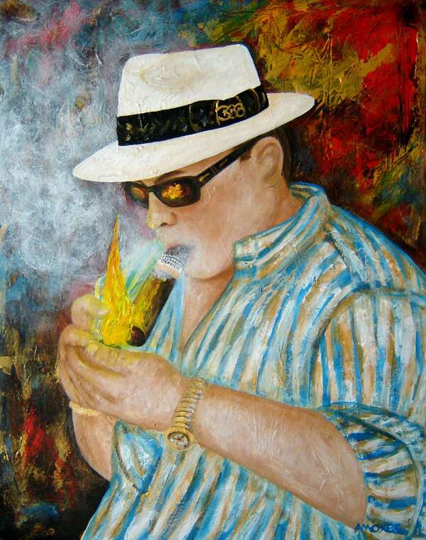 抽雪茄的男人图片