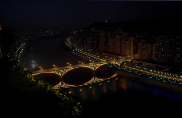 桥梁夜景亮化LED效果图