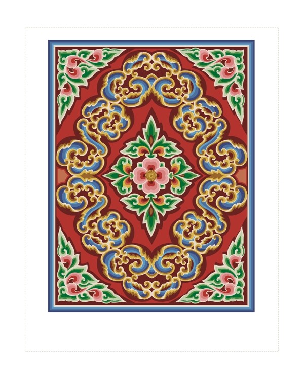藏族毛毯花纹