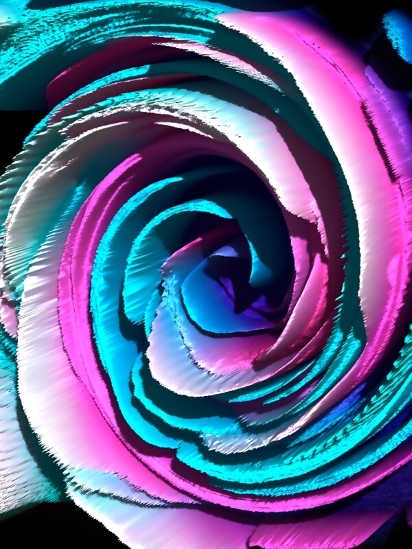 抽象玫瑰炫彩3D漩涡质感背景