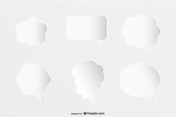 白色立体对话框