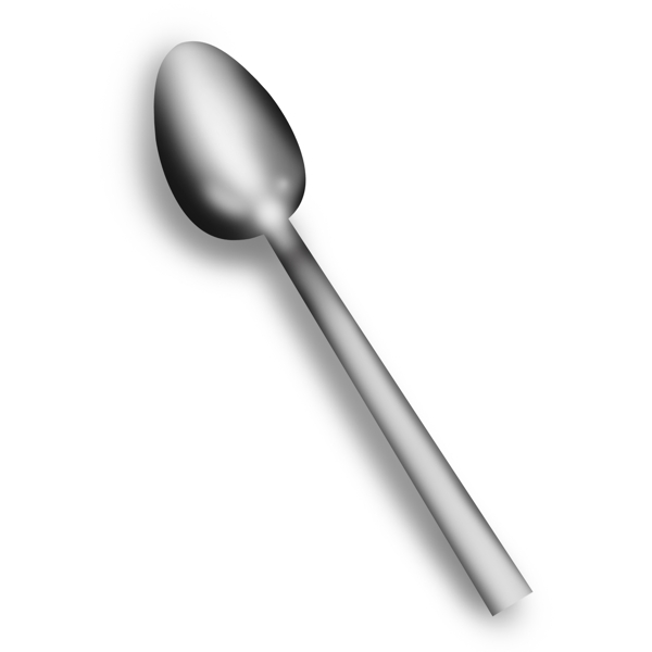 灰白色椭圆形水滴状勺子