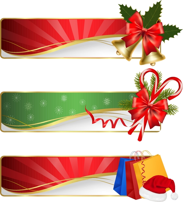 圣诞节宣传banner横幅矢量图