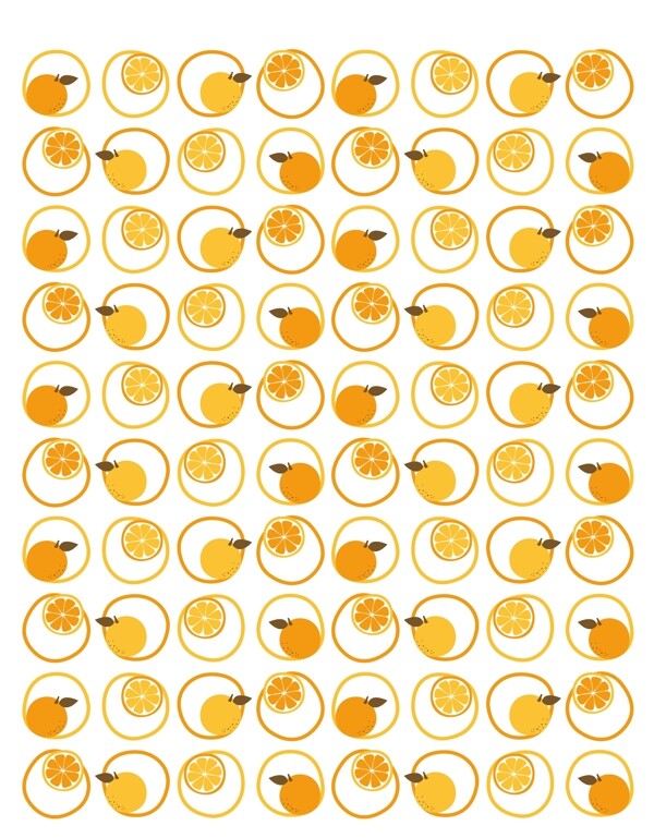 橘子花布图片