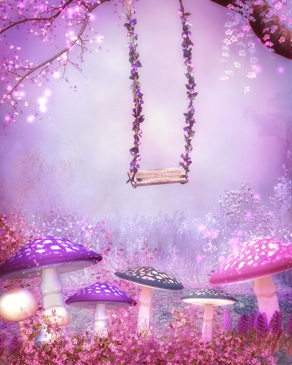 紫色梦幻背景高清图片