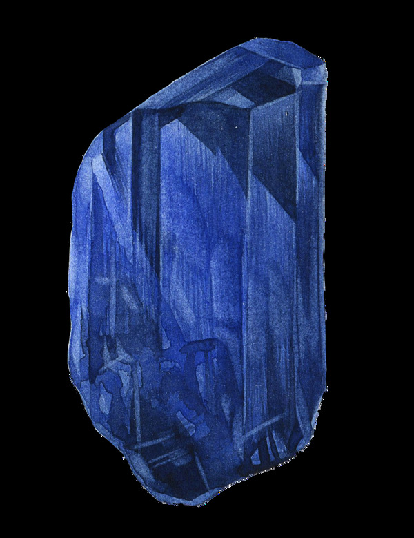 蓝色不规则石头png透明素材