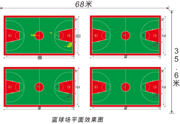 篮球场平面图