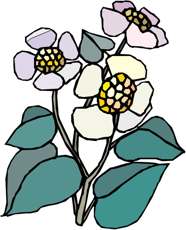 花朵花草鲜花矢量EPS格式1541