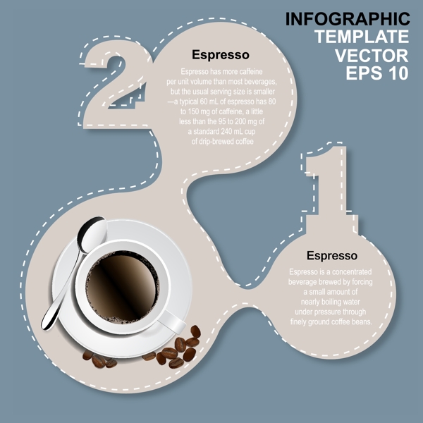 咖啡元素信息图形矢量01