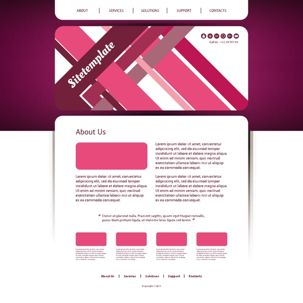 紫红色网页设计