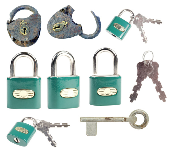 不同样式的锁和钥匙图片