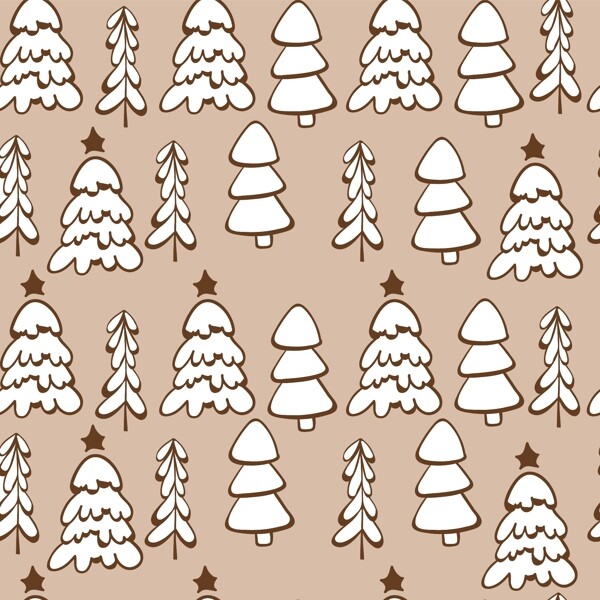 雪白圣诞树卡通圣诞节动态装饰素材