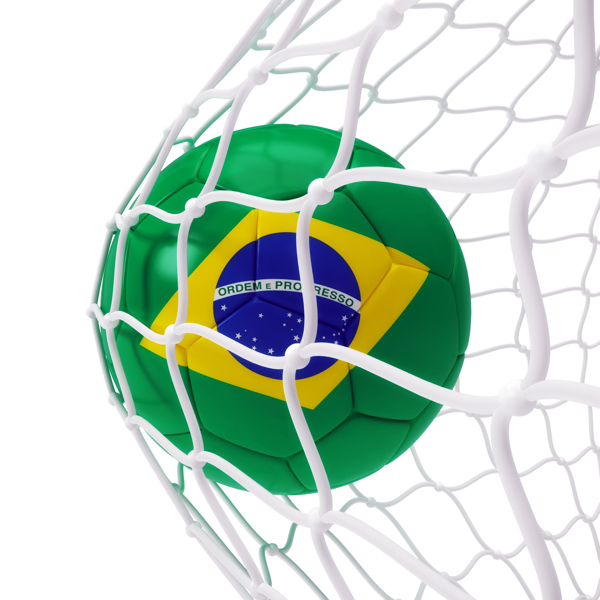 进球的巴西足球图片