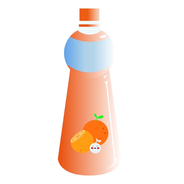 橙汁瓶子装饰