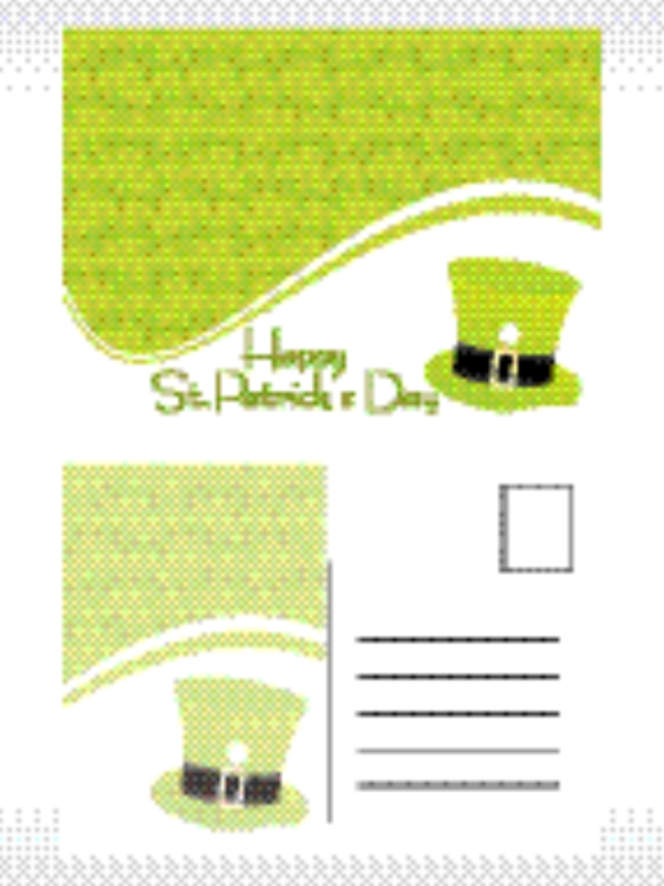 绿色的三叶草背景通讯卡