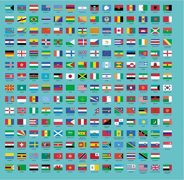 210个国旗矢量图