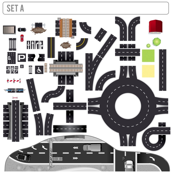 公路道路矢量素材图片