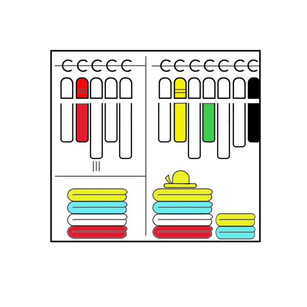 卡通简约衣柜图案