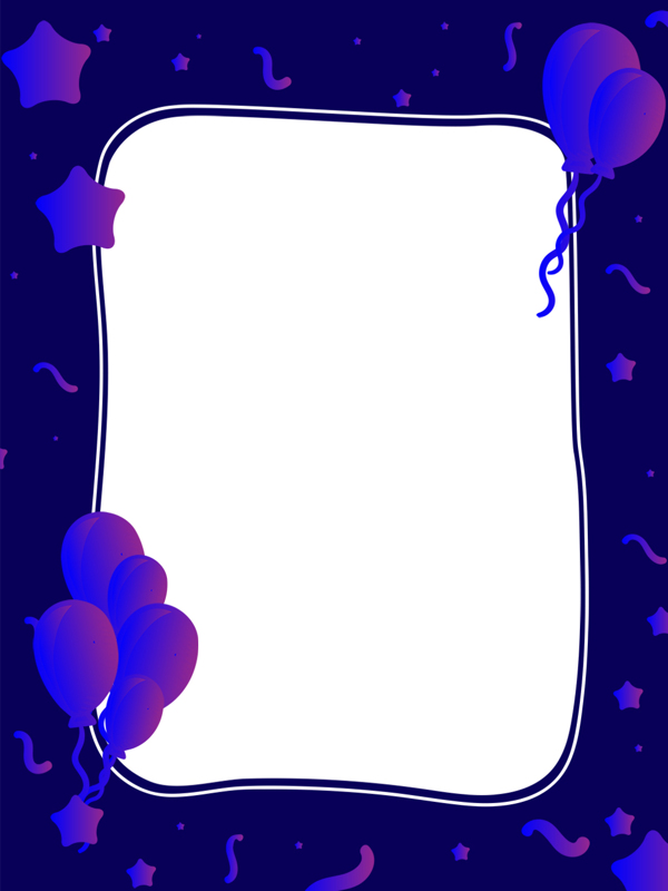 紫色卡通气球广告背景