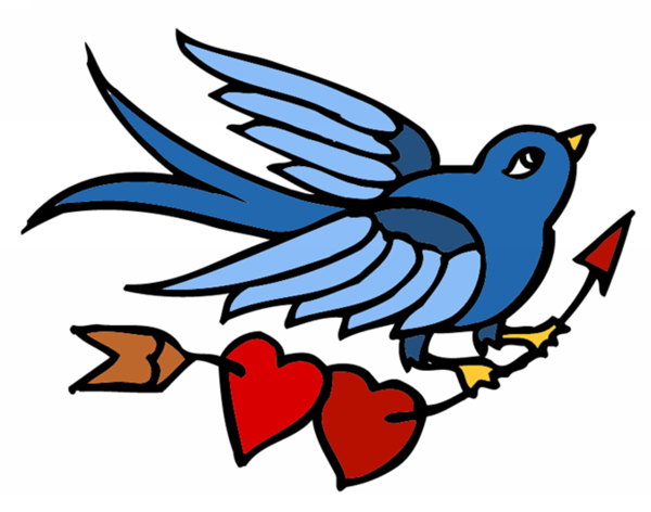 蓝色小鸟纹身