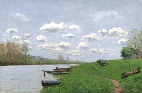 AlfredSisleyTheSeineatArgenteuil1870法国画家阿尔弗莱德西斯莱alfredsisley印象派自然风景天空油画装饰画