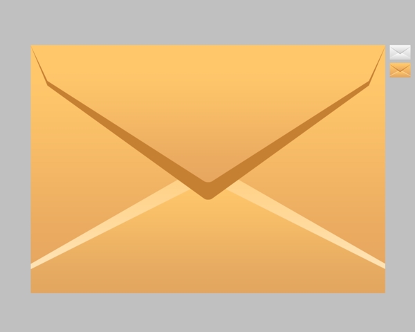 黄色的邮箱邮件icon图标设计