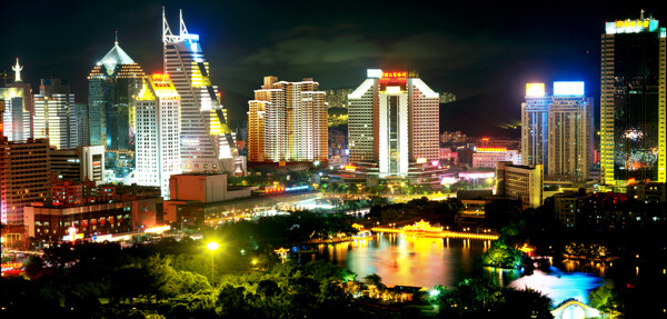 深圳金融区之夜图片