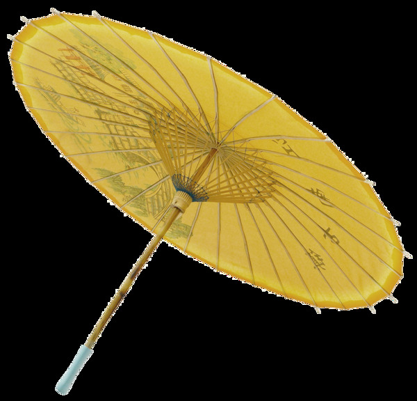 黄色油纸伞元素