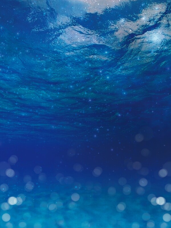 原创蓝色海洋海底世界背景