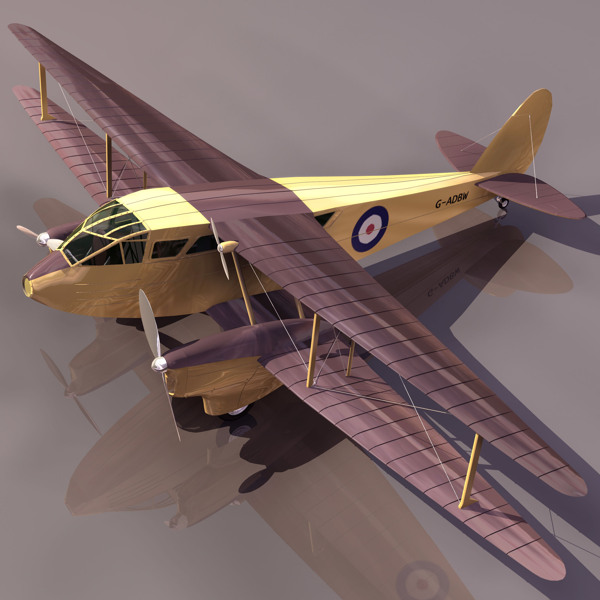 褐色3d飞机模型