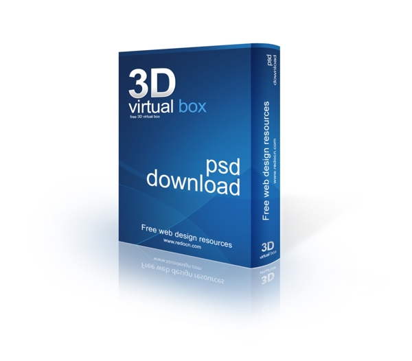 蓝色3D软件包装盒图片