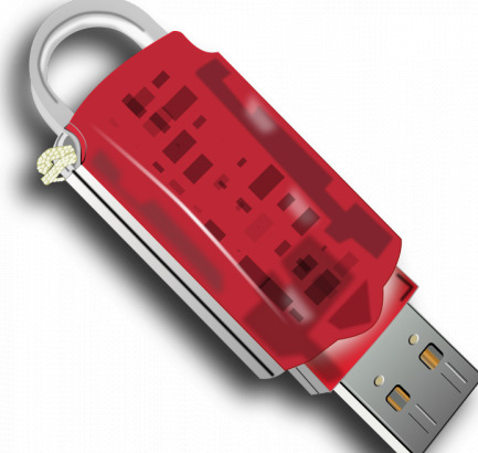 钥匙USB棒矢量图像