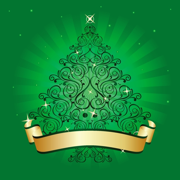 2014摘要的圣诞树矢量设计02