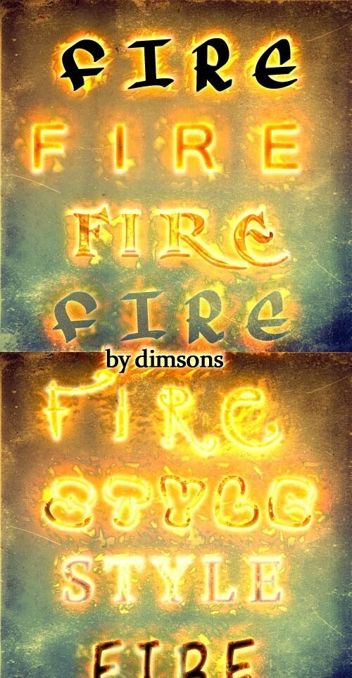 火焰文字样式