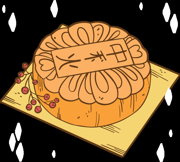 中秋节专用卡通月饼