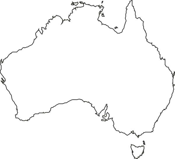 澳大利亚地图的免费矢量