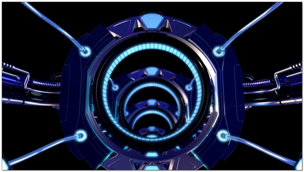 蓝色未来3d科幻视频素材