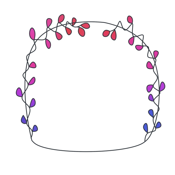 手绘创意圆形边框设计