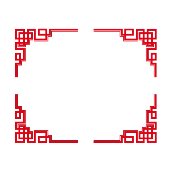 简约大气中国风边框创意古典红色中式边框