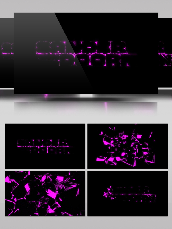 紫色光线瀑布视频素材