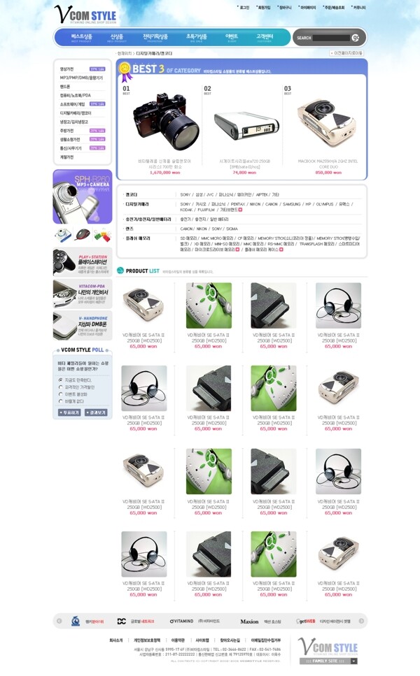 欧美商业购物网站模板图片