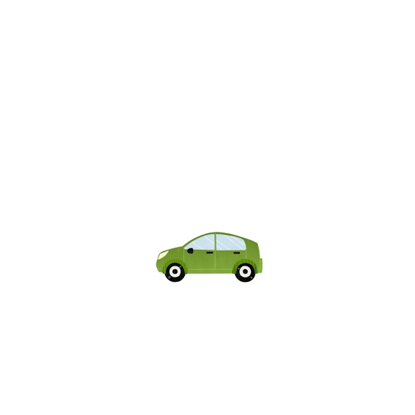 原创绿色车车元素设计
