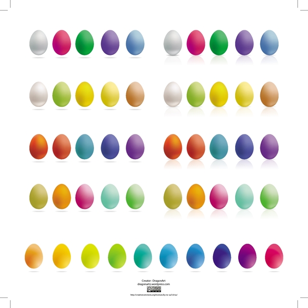复活节彩蛋花纹蛋形图片