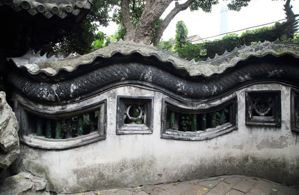 上海豫园龙墙图片