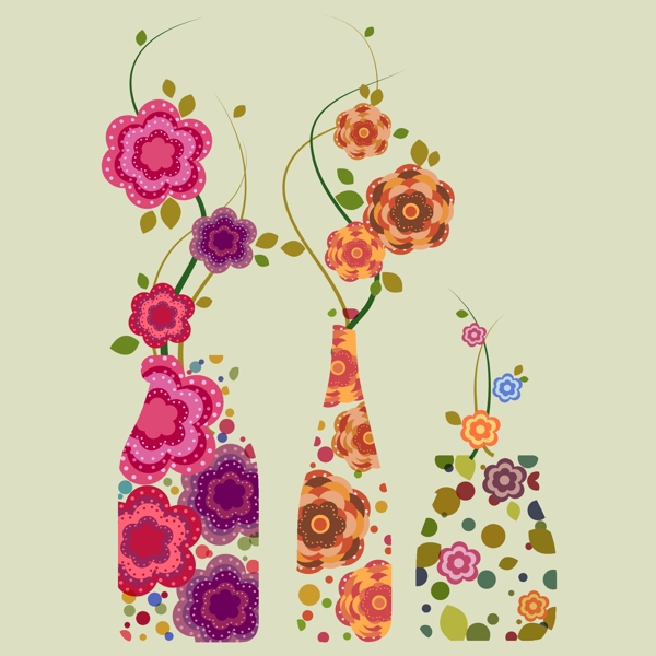 印花矢量图T恤图案填充图案植物花朵免费素材