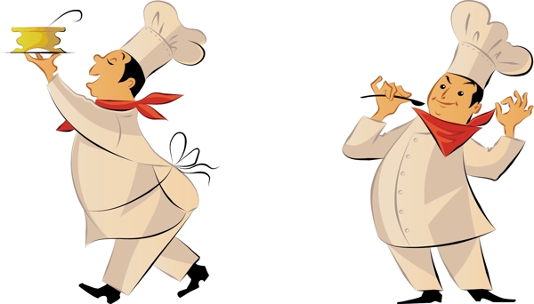 cook厨师矢量厨师卡通人物形象