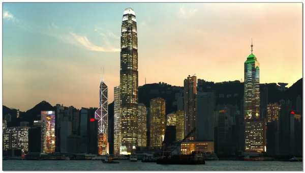 香港维多利亚港灯光秀视频素材