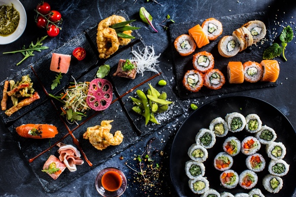 寿司食物美食背景